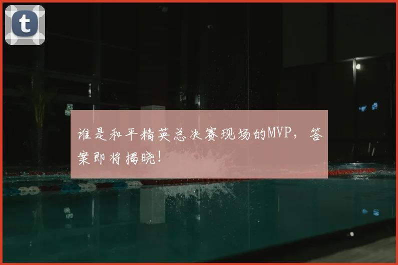谁是和平精英总决赛现场的MVP,答案即将揭晓!